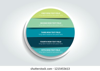  3d circle infographic, chart, scheme, diagram, table, schedule, element. Vector.
