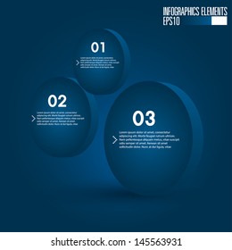 3d circle infographics template.