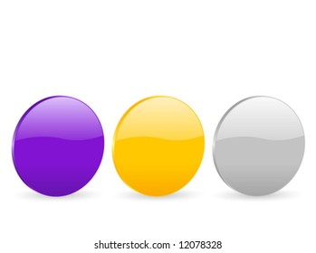3D circle isolated on white background. Vector illustration