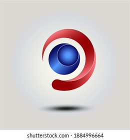 3D Circle Logo Design, Suitable for music and technology logos