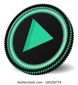 3d Circle Play Button for media