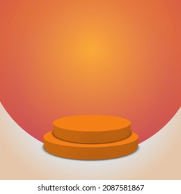 3D Circle Podium With gradient colors