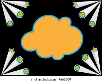 3d circle vector illustration with spot in center (put your text inside)