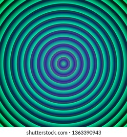 3d circles, round lines abstract perspective background with dark green and turquoise color tone.