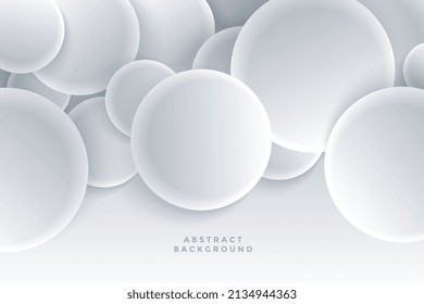3D-Kreise, Kugeln, weißer Hintergrund