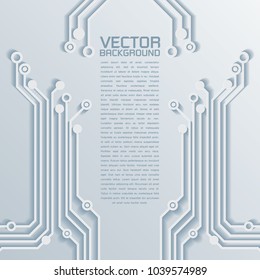 3d Circuit Board Background Texture Vector