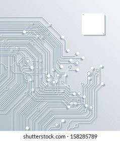 3d circuit board background texture - vector