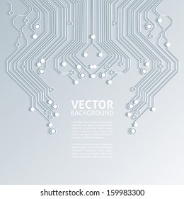 3d circuit board background texture - vector