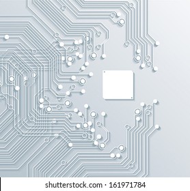 3d circuit board background texture - vector