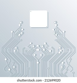 3d circuit board background texture - vector