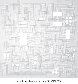 3d circuit board background texture. Vector illustration.