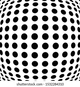 3D circular burst. Convex globe, sphere, orb distort. Inflate design pattern. Radiation, bulge, bloat effect. Radial, radiating warp. Bulb, relief protuberant graphics. Abstract dilate, curve texture