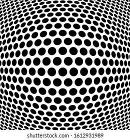 3D circular burst. Convex globe, sphere, orb distort. Inflate design pattern. Radiation, bulge, bloat effect. Radial, radiating warp. Bulb, relief protuberant graphics. Abstract dilate, curve texture