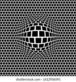 3D circular burst. Convex globe, sphere, orb distort. Inflate design pattern. Radiation, bulge, bloat effect. Radial, radiating warp. Bulb, relief protuberant graphics. Abstract dilate, curve texture