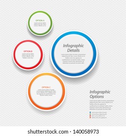 3D Circular Infographic Background with Sample Text