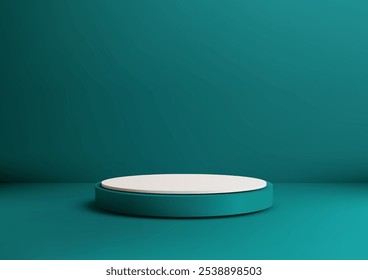 Plataforma blanca circular 3D