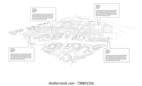 3D city model. 3d view of a city in the Netherlands