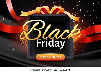 3D classic Black Friday sale banner