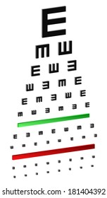 3D Classic Eye Chart Test For Young Children Or People With Disabilities