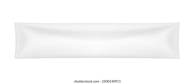 3D Clear Horizontal Banner Isolated On White. EPS10 Vector