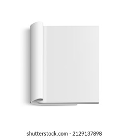 3D Clear Magazine Page Concept Top View. EPS10 Vector