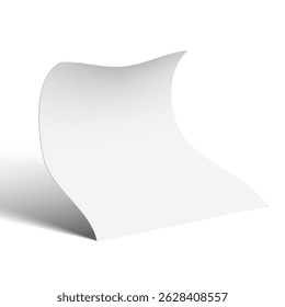 3D Clear Paper A4 Sheet With Shadow. EPS10 Vector