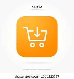 3d click here web buttons. Set of action button, hand cursor and arrow pointing click link buttons. Add to cart, shop now buttons. Online shopping icons for UI UX website, mobile app.