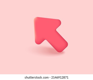 3D click realistic icon vector concept. Trendy modern design illustration isolated