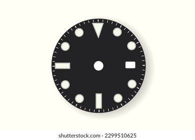 3D Clock design with Dark background.