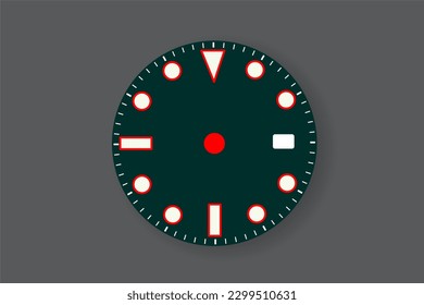 3D Clock design with Dark background.