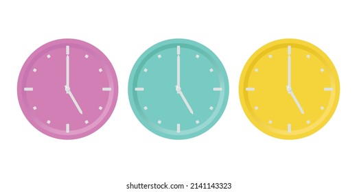 Icono de reloj de 3d para la maqueta del producto,reloj establecido,reloj moderno