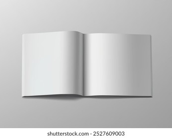 3D Closed Clear Brochure With White Sheets On White Background. EPS10 Vector