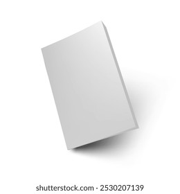 3D Closed Clear Brochure With White Sheets On White Background. EPS10 Vector