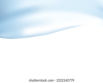 3d cloud in the sky. Air space background, smooth, curved wave with a bend. Banner concept of clean atmosphere, cloudy weather, fog. Ozone, sky, smoke from above. Liquid abstract brush stroke. Vector.
