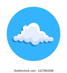 3d clouds flat illustration icon. Elements of Clouds in badge style icons. Simple icon for websites, web design, mobile app, info graphics