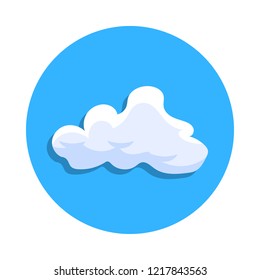 3d clouds flat illustration icon. Elements of Clouds in badge style icons. Simple icon for websites, web design, mobile app, info graphics