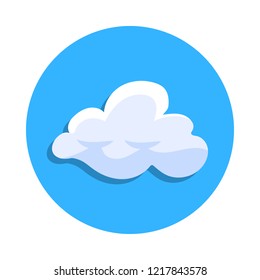 3d clouds flat illustration icon. Elements of Clouds in badge style icons. Simple icon for websites, web design, mobile app, info graphics
