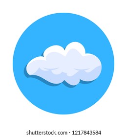 3d clouds flat illustration icon. Elements of Clouds in badge style icons. Simple icon for websites, web design, mobile app, info graphics
