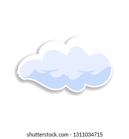 3d clouds flat illustration sticker icon. Elements of Clouds in color icons. Simple icon for websites, web design, mobile app, info graphics