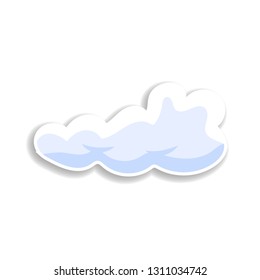 3d clouds flat illustration sticker icon. Elements of Clouds in color icons. Simple icon for websites, web design, mobile app, info graphics