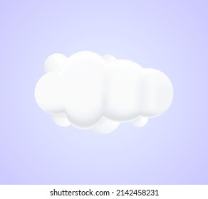 3D clouds realistic icon vector concept. Trendy modern design illustration
