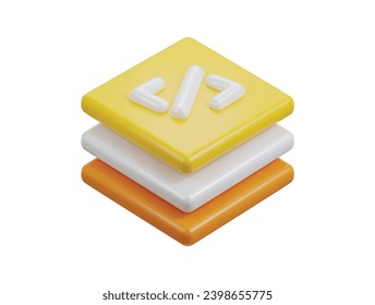 3d code icon design vector illustration