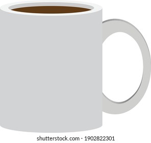 3d coffee cup filled with coffee