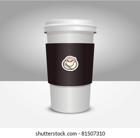 3d coffee cup vector illustration