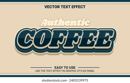 3d coffee editable text effect