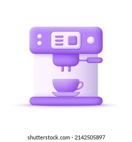 Purple coffee maker icon - Free purple appliances icons