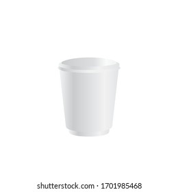 3d Coffee Paper Cup Vector. Hot Drink. Coffee Cup Mockup Designs. Isolated On White Background Illustration