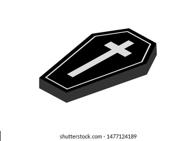 3d Coffin Icon Trendy Coffin Logo Stock Vector (Royalty Free ...