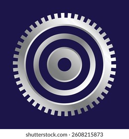 3D Cogwheel gear icon. Engineering technical support. System update. Setup and optimization. Setting symbols. Cartoon design element isolated on white. 3D Vector illustration.