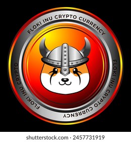 logo de moneda criptográfica 3d floki inu